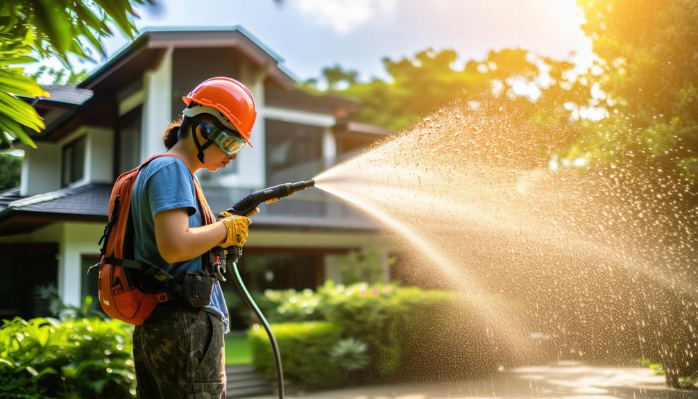 diy pressure washing house