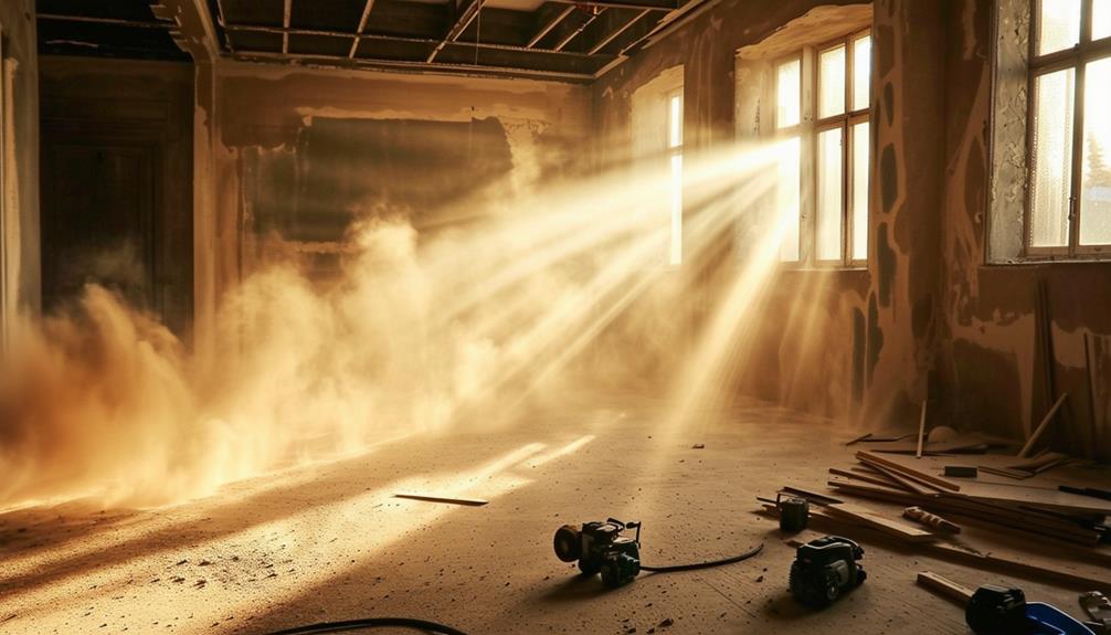 dust settling after construction