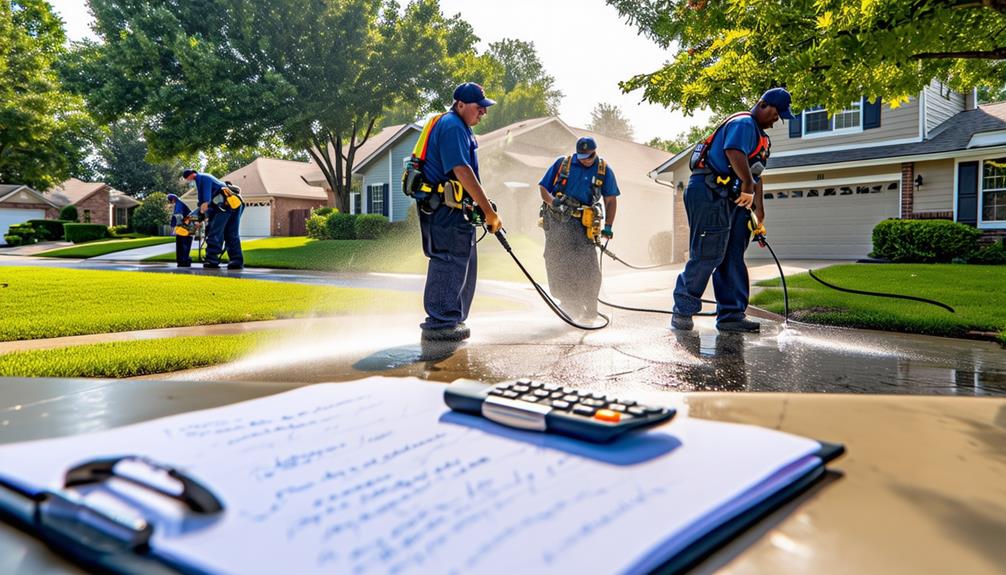 pressure washing quote process